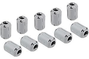 uxcell 9-13mm Ferrite Cores Ring Clip-On RFI EMI Noise Suppression Filter Cable Clip, Grey 10pcs