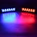 FOXCID 2 X 6 LED 9 Modes Traffic Advisor Emergency Warning Vehicle Strobe Lights for Interior Roof/Dash/Windshield/Grille/Deck Universal Waterproof (Red/Blue)