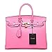 Jonon Women's Lizard Embossed Patent Leather Padlock Top Handle Handbag Ladies Briefcase