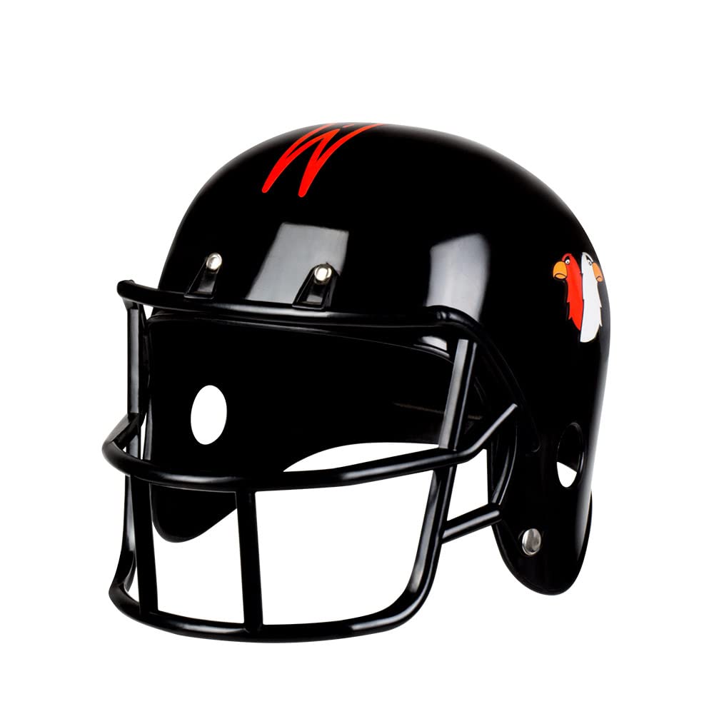 Boland 01393 – American Football Helmet for Adults, Super Bowl, Rugby, Sports, Headwear, Accessory, Themed Party, Carnival, black, one size