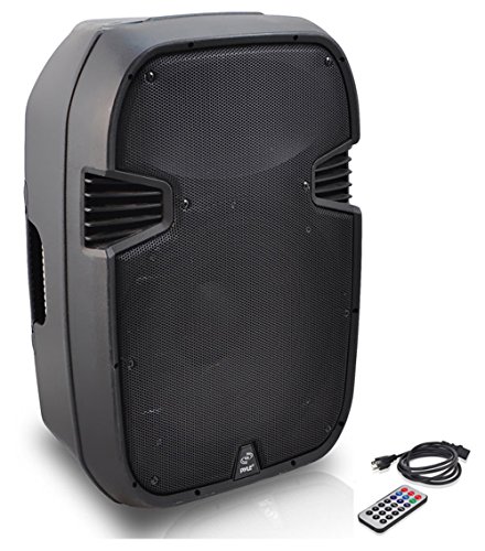 PylePro PPHP157AI 15'' 1400 Watt Powered 2-Way Full Range PA Loudspeaker System with Built-in 30-Pin iPod Dock, USB Flash, SD Memory Card Readers, LCD Display, Mic Input, Remote Control