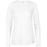 Hot Chillys Women's Peach Skins Solid Crewneck Lightweight Relaxed Fit Base Layer | Moisture-Wicking Long Sleeve Thermal Top