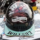 LBZHBHE Half Shell Skull Cap Helmet, Retro Baseball