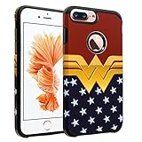 iPhone 8 Plus Case, DURARMOR Wonder Woman Dual Layer Hybrid ShockProof Ultra Slim Fit Armor Air Cushion Defender Protector Cover for iPhone 8 Plus Wonder Woman