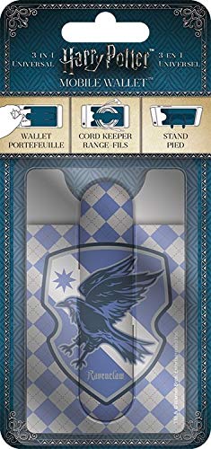 Harry Potter Wallet for Phone Set - Deluxe Harry Potter Ravenclaw Stick on Wallet for Cell Phone with Card Holder, Stand and Bonus Ravenclaw Decal (Harry Potter Accessories)