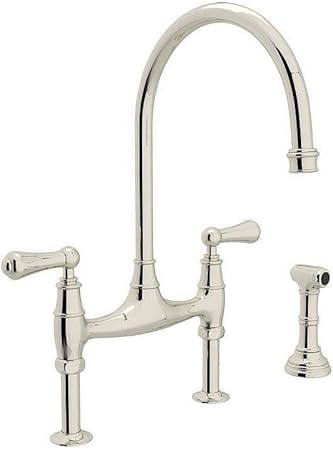 Rohl U 4719l Pn 2 Perrin And Rowe Bridge Style Kitchen Faucet With