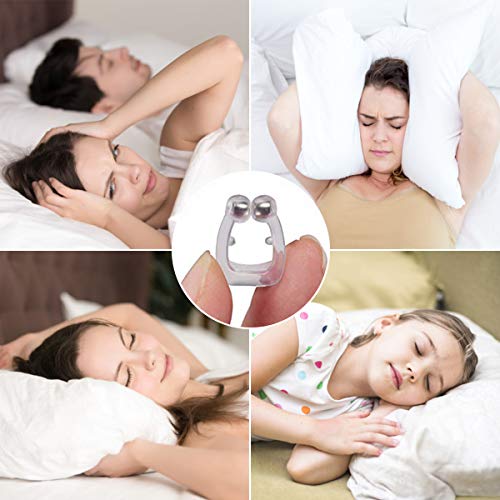 Anti Snore Nose Clip, MUIIGOOD Silicone Magnetic Stop Snoring Nose Device Professional Sleeping Aid Relieve Snore Comfortable Sleep Sleeping Aid for Women Men(2pcs)