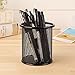 Zmaomaoy ARDOUR VAN Sudopo AIMI 2pcs Black Round Steel Mesh Pen Container Pencil Cups Desk Organizers Holders 3.5 inch for Home Office