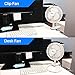 Simple Deluxe 2 Pack-6 Inch Clip on Desk Removable Pedestal and Electric Plug, Quiet Home Office, 2 Speed, White Personal Table Fan