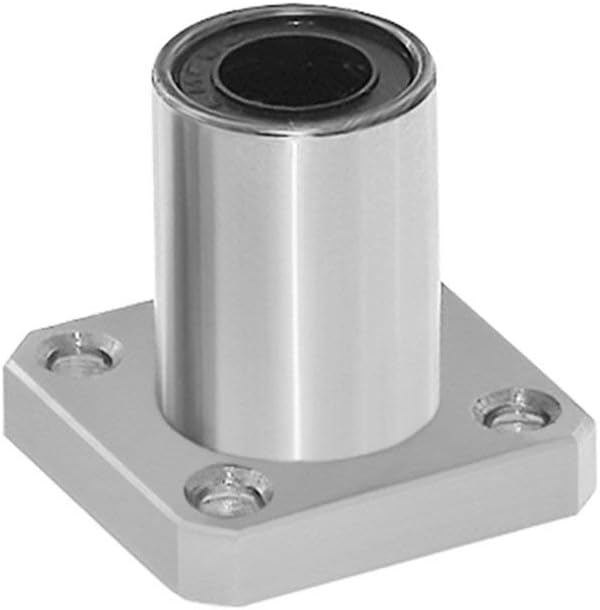 1PC LMK6UU dr:6mm Square Flange Type Linear Bearing Bushings for 3D Printer Linear Rod Stick Electric Tool CNC Parts - Silver