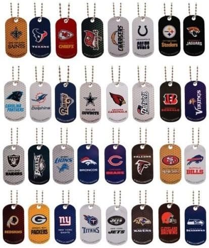 NFL LICENSED TEAM NECKLACE DOG TAG 3 PACK CHOOSE YOUR TEAM (St. Louis Rams)