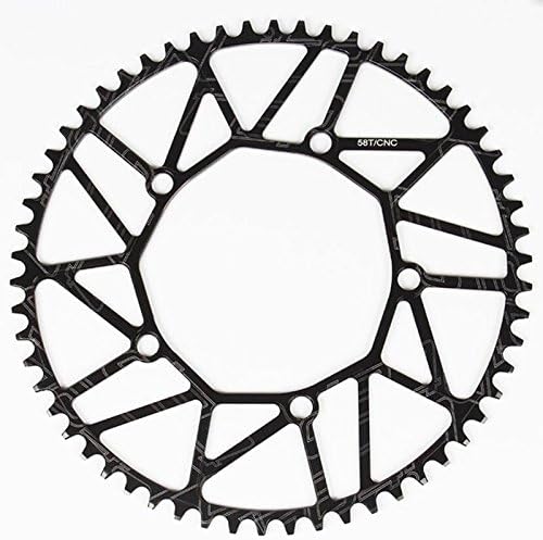Litepro CNC Lightweight Narrow Wide Black Bike Chainring 130BCD with 50/52/54/56/58 Teeth