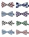 PET SHOW Plaid Dog Bow Ties Adjustable Bowties for Small Dogs Puppy Cats Party Pet Collar Neckties Customes Grooming Accessories Pack of 8