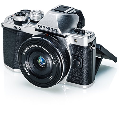 Olympus-OM-D-E-M10-Mark-II-Mirrorless-Digital-Camera-with-14-42mm-EZ-Lens-Silver-64GB-Memory-Microphone-Deluxe-Accessory-Bundle