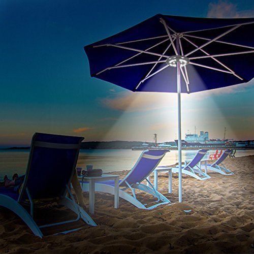 OYOCO Patio Umbrella Lights 3 Brightness Modes Cordless 24 LED Lights- 3 x AA Batteries Operated, Umbrella Pole Light for Patio Umbrellas,Camping Tents or Outdoor Use - Thumbnail 6