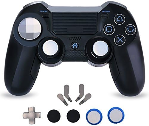 RRISCI Elite Game Controller for PS4/Playstation4 Dual Vibration Gamepad Joystick Compatible with PS3/PC-Black