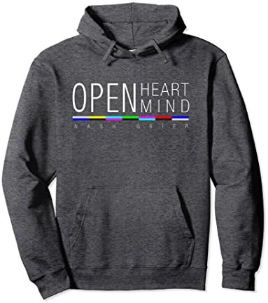 Unisex Nash Grier Open Heart Open Mind Hoodie Small Dark Heather