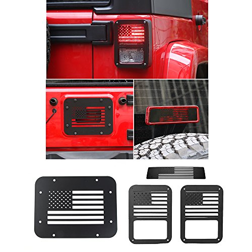 thumbnail image 2 of Voodonala Black Rear Taillight Lamp Guards For 2008-2017 Jeep Wrangler JK – Heavy-Duty Iron (Pair) 2 of 4