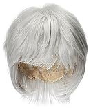 COSPLAZA Tokyo Ghouls Ken Kaneki Cosplay Wig Short Halloween Party, Silver White