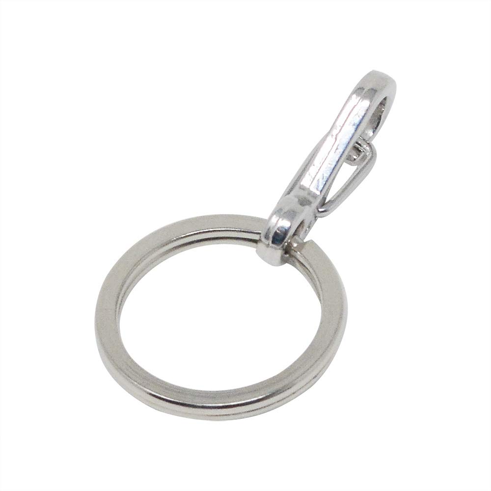 30 Pcs Mini SF Carabiner Clip Backpack Clasps Camping Hiking Spring Clip Hook Backpack Snap Clip Hook Light Metal Carabiner Clip Hook,(Black,Sliver,Gun Black) +5 Pcs Keyrings by mifengdaer