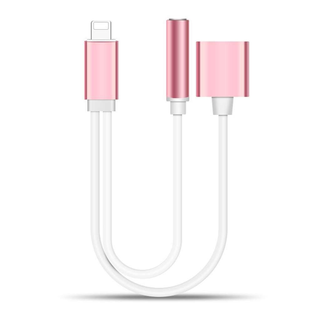 Car Electronics Accessories Egalbest For Ios 10 3 Earlier Iphone 7 Charing Listening Musics 2 In 1 Dual Adapter To 3 5mm Headphone Audio Charing Cable Rose Gold Automotive Newid Com Sg