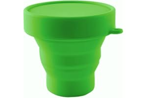 Menstrual Cup Sterilizer Cleaner, LUCKY CLOVER Collapsible Silicone Cup Foldable Sterilizing Cup for Menstrual Cups and Storing Your Diva Cup - Foldable for Travel(Green)
