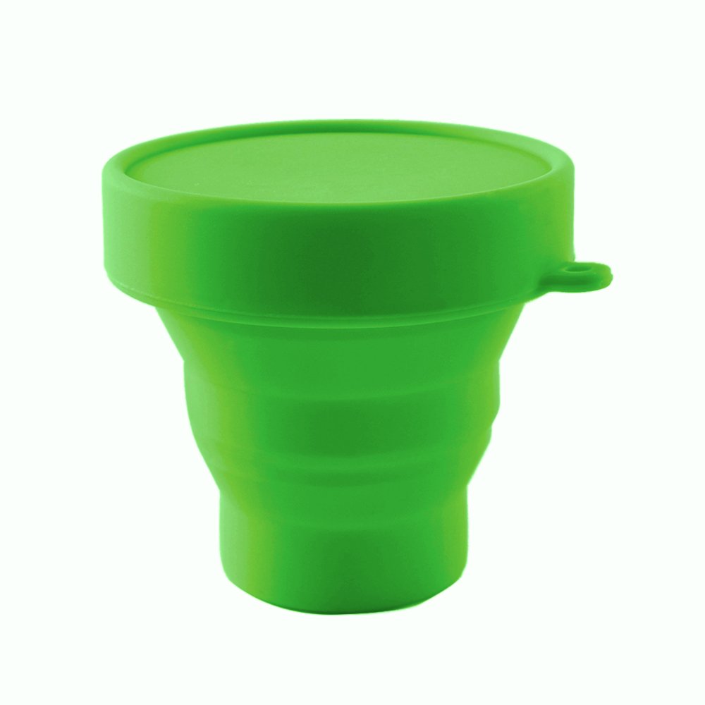 LUCKY CLOVER Collapsible Silicone Cup Foldable Sterilizing Cup for Menstrual Cups and Storing Your Diva Cup - Foldable for Travel