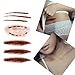 Coobbar 10pcs Halloween Zombie Scars Tattoos With Fake Scar Bloody Costume Makeup Halloween Decoration Terror Wound Scary Blood Injury Sticker (6)