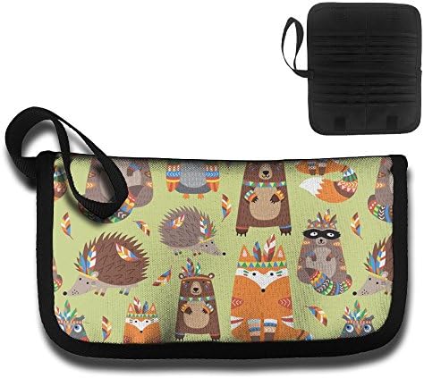 Indians Animal Wallets Travel Bag Portable Bag Canvas Zipper Clutch Purse Credit Card To Organize Your Cash,Bank Card,and Phone With Removable Wristlet Strap