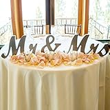 Mr and Mrs Sign - Tinksky Wedding Decoration Wedding Present Silver - MR MRS Wooden Letters (Kitchen)