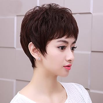 Amazon Com Mom Wig Short Hair Women Girls Female Short Hair