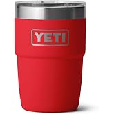 YETI Rambler 8 oz Insulated Coffee Mug with Lid - Stackable Double-Wall Vacuum Insulated Coffee Cup - DuraSip Ceramic Lining - Barista-Friendly Design - Stainless Steel - Dishwasher Safe