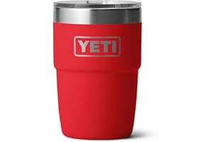 YETI Rambler 8 oz Insulated Coffee Mug with Lid - Stackable Double-Wall Vacuum Insulated Coffee Cup - DuraSip Ceramic Lining 
