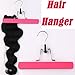 S-noilite Portable Hair Extension Hanger with Storage Bag Hair Hanger & Carrier Case Hair Extension Holder with Double Anti-Slip Stickers & Dustproof Protection Case (Color: Rose Red)