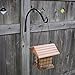 Gray Bunny Outdoor Plant Hanger Hook, 14” Large Modern Sleek Heavy Duty Iron Wall Hooks for Bird Feeders, Lanterns, Wind Chimes, Patio Decor - Black