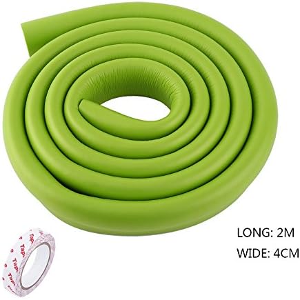 U-Shape Kids Safety Cushion Cover Protector With Tape 6 Colors Glass Desk Table Edge, Grass Green