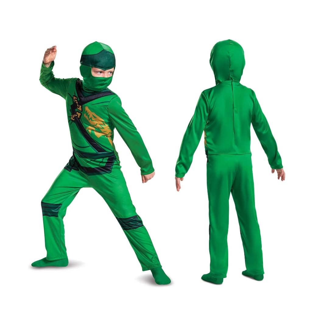 Jakks Pacific LEGO Ninjago Lloyd Costume for Kids, Officially Licensed Dress Up Onesie for Boys, Includes Fabric Hood & Detailed Jumpsuit with Soft Fabric, 3-4 years
