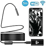 Wireless Endoscope, Beafup Wi-Fi USB Borescope Inspection Camera 2.0 Megapixels CMOS Snake Camera for Apple, IOS, Android, Mac, Windows, PC(16.4FT)