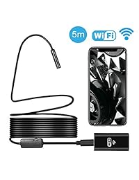 Inalámbrico, beafup Wi Fi USB endoscopio boroscopio Cámara de inspección cámara de 2.0 megapíxeles CMOS cámara serpiente para Apple, iOS, Android, Mac, Windows, PC (16.4ft)