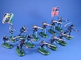 Britains Deetail Toy Soldiers American Civil War Union Firing Line 13 Piece Set with Battle Flags