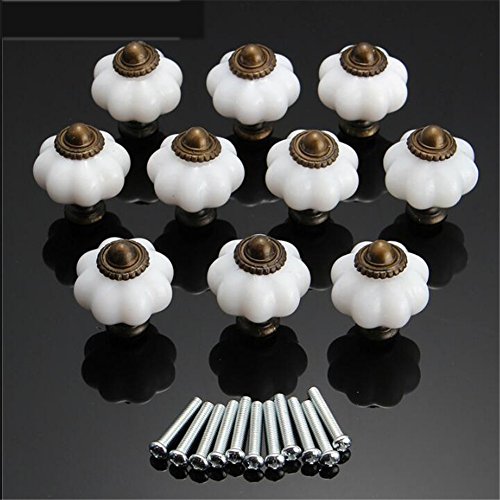 image for VAlink 10pcs/Set 32mm Pull Handle, Vintage Pumpkin Pull Handle, Plasti