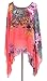 Myosotis510 Women's Chiffon Caftan Poncho Tunic Top Cover up Batwing Blouse