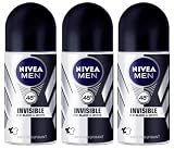 Nivea for Men Deodorant Roll On 1.69 oz (Invisible B&W Power) Pack of 3