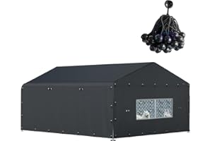 NGB Dog Kennel Cover,With a transparent window、Multi-strand elastic ball rope,Made From 600D Waterproof Oxford Fabric, This Replacement Cover Provides Full Coverage for Your Kennel,10'×10'×5.9'.