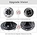 Disk Solar Lights SUNLIT 4 Pack Waterproof Solar Ground Lights Dark Sensing Landscape Lights for Lawn Pathway Yard Driveway Patio Walkway (Warm White)