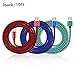 Premium Extra Long Nylon Braided USB 2.0 A Male to Micro B Charging Cables for Amazon Kindle Fire, HD, HDX, Kindle Paperwhite, Voyage, Oasis, Amazon Tap