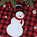 VGIA 48 inch Christmas Tree Skirt Red and Black with Snowman Christmas Decoration