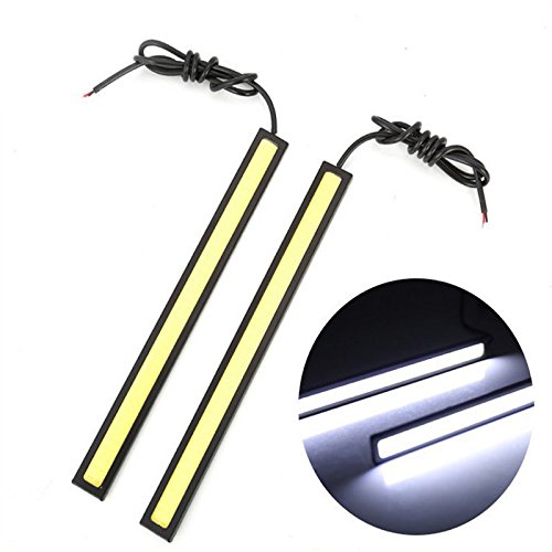 Andux Land Car LED Lights Super Bright COB White 12V for DRL Daytime Running Lamp Bar Sets RXD-01 (6 PCS)