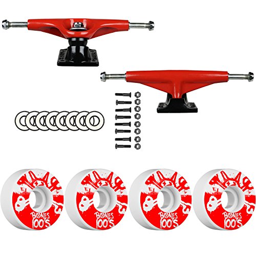 Skateboard Package Tensor Aluminum 5.75" Red Trucks Bones 51