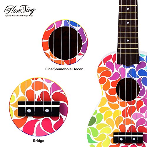 1 honsing+Soprano+Ukulele+Colorful+Painting